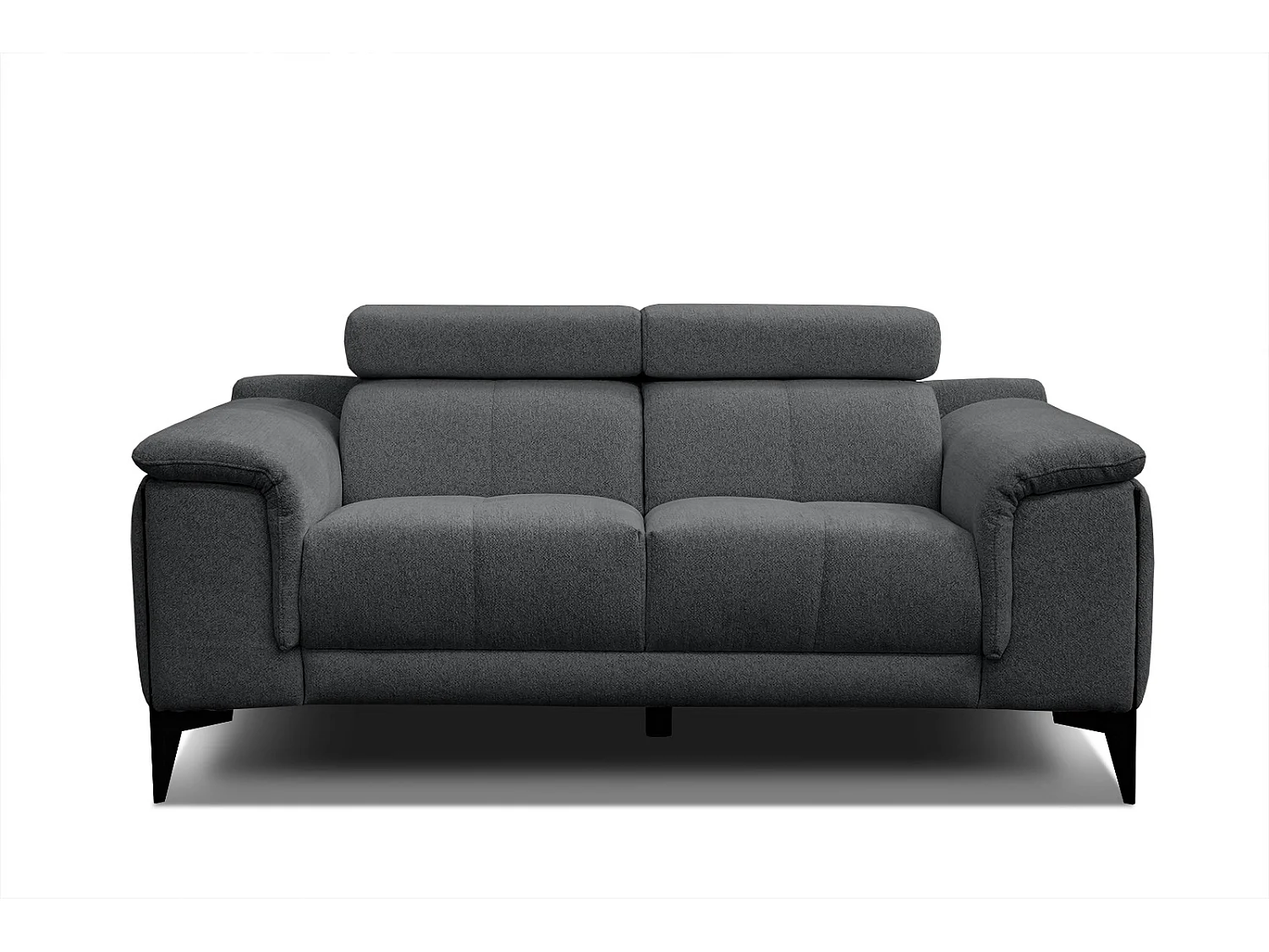 MATERA Sofa 2-Sitzer mit verstellbare Kopfstützen, graphit