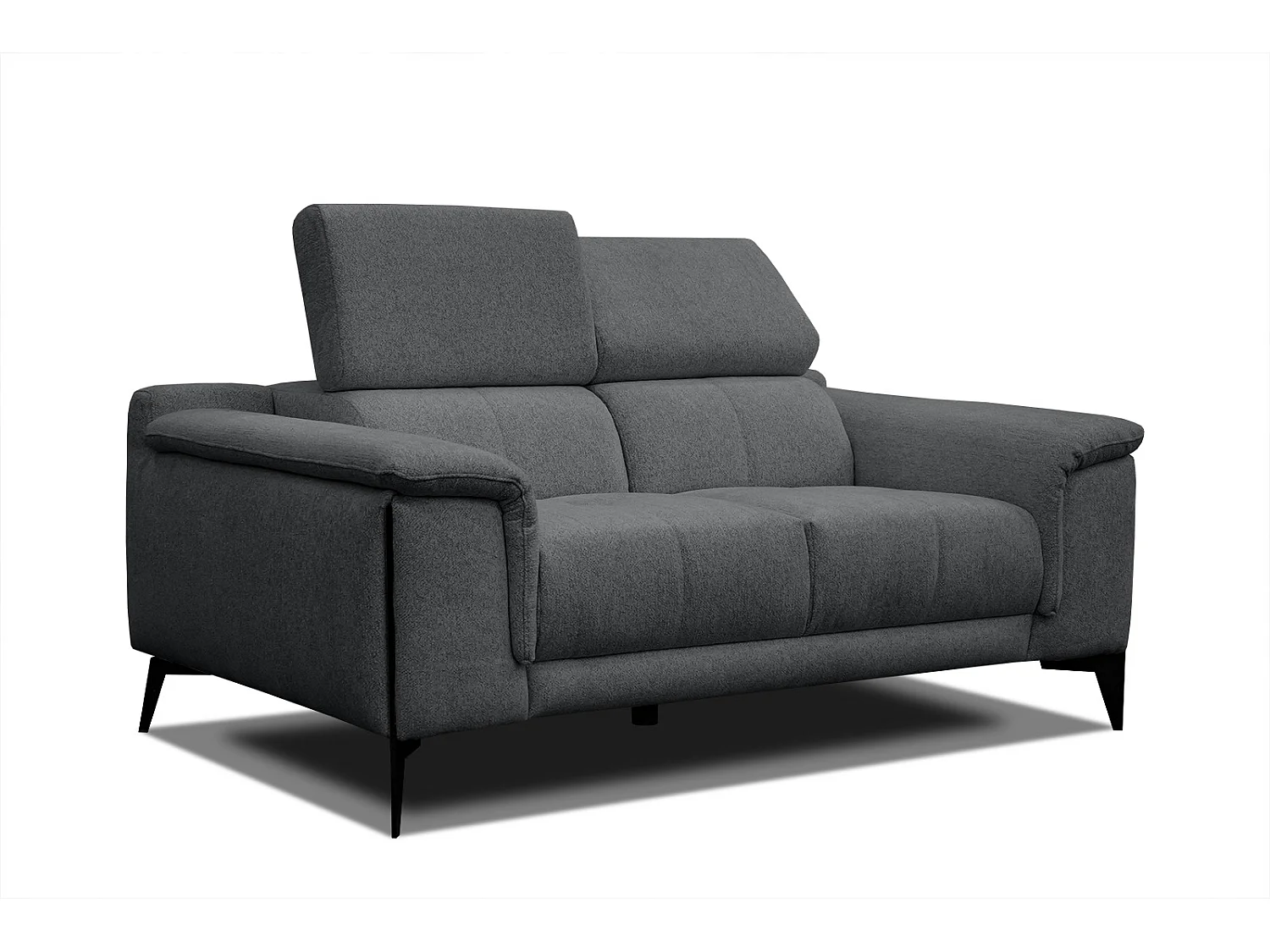 MATERA Sofa 2-Sitzer mit verstellbare Kopfstützen, graphit