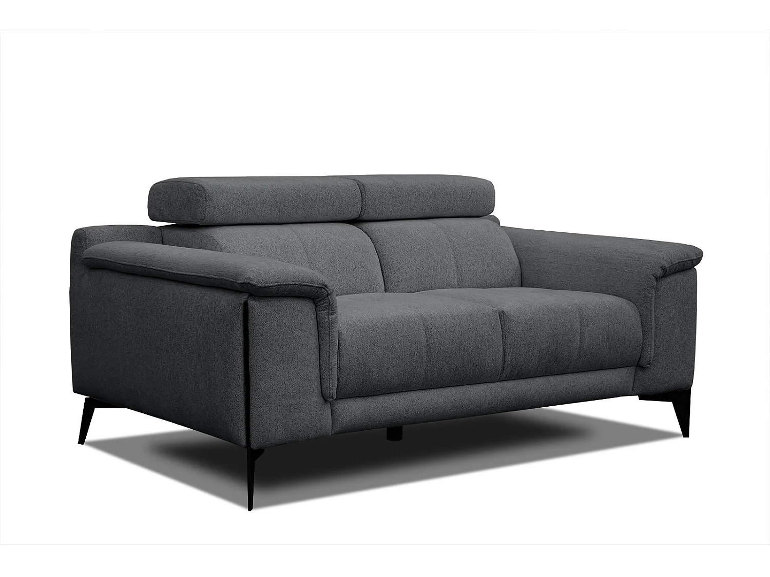 MATERA Sofa 2-Sitzer mit verstellbare Kopfstützen, graphit