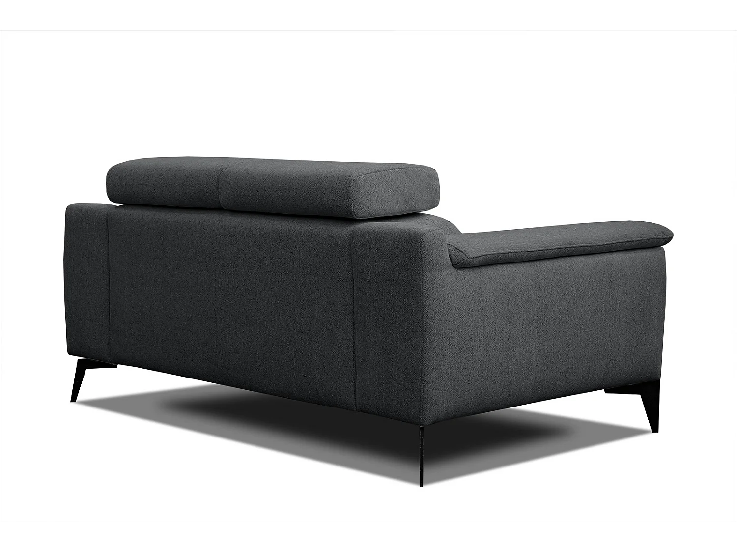 MATERA Sofa 2-Sitzer mit verstellbare Kopfstützen, graphit