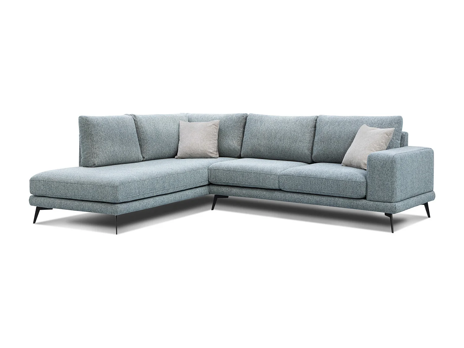 MEDIOLANE Ecksofa 5-Sitzer links, mint