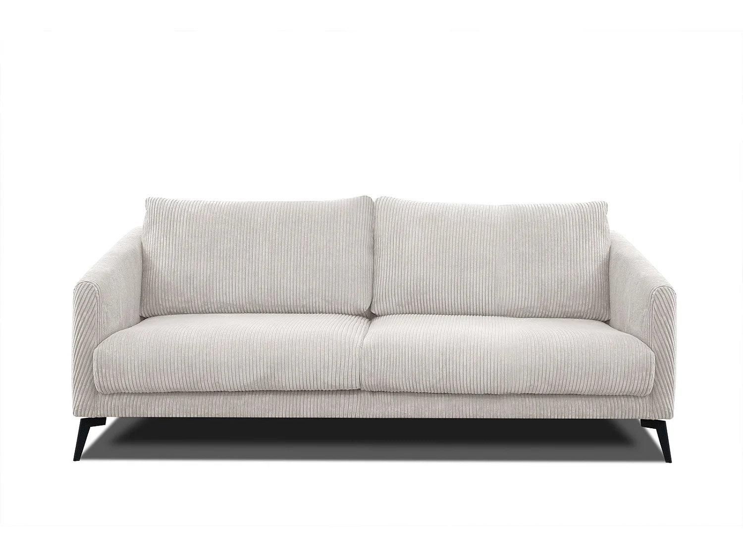 Canapé droit XXL 3 places tissu blanc perle- VILT