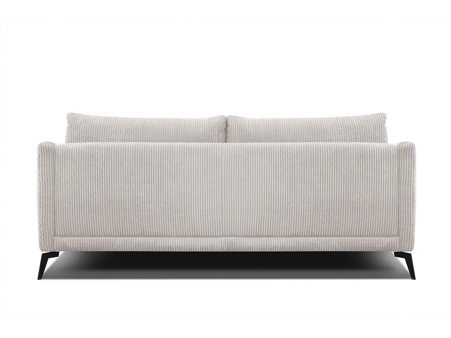 Canapé droit XXL 3 places tissu blanc perle- VILT