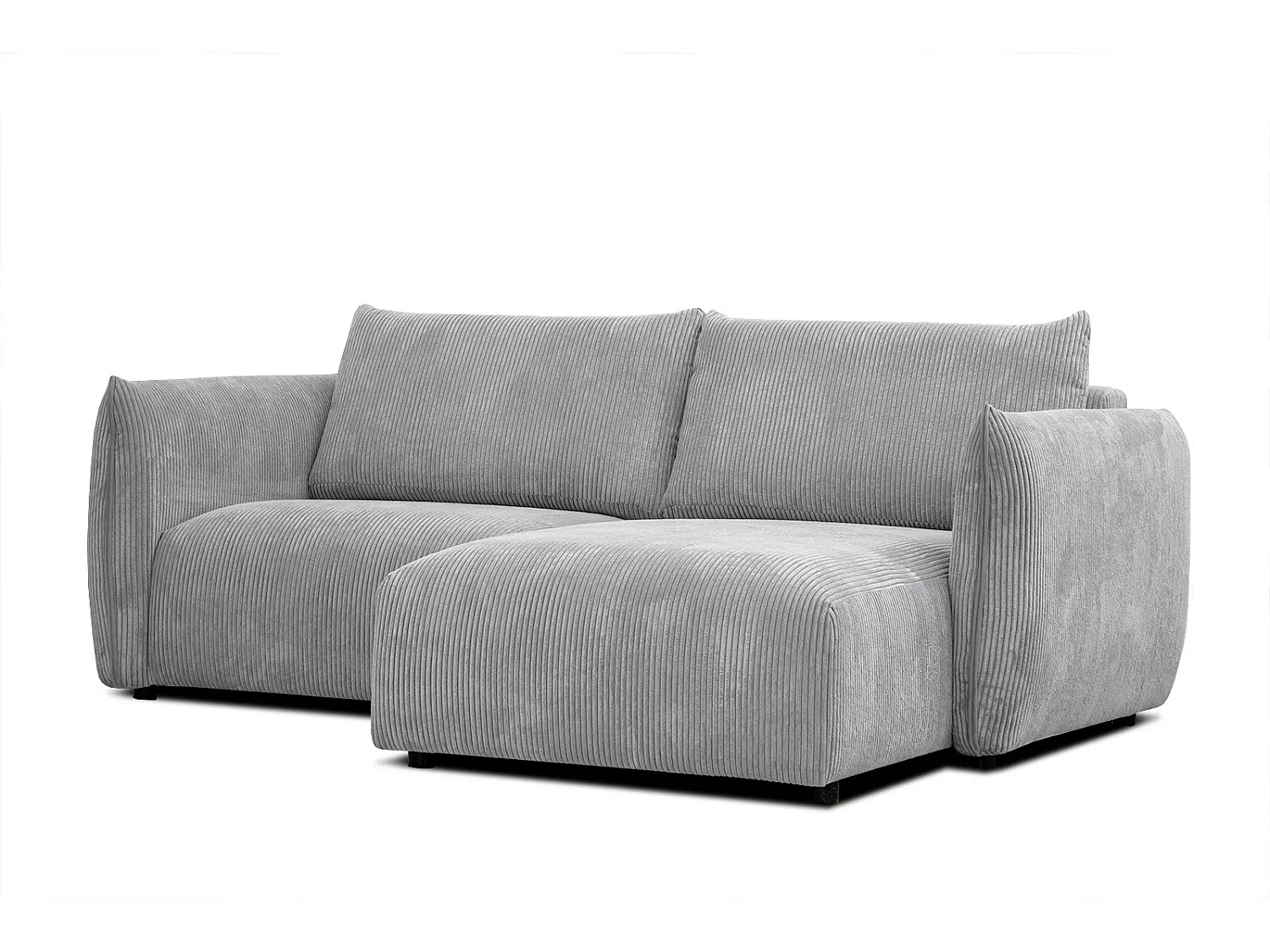 TAUER Ecksofa 3-Sitzer rechts, hellgrau