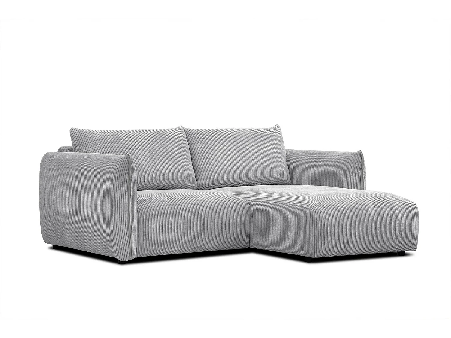TAUER Ecksofa 3-Sitzer rechts, hellgrau