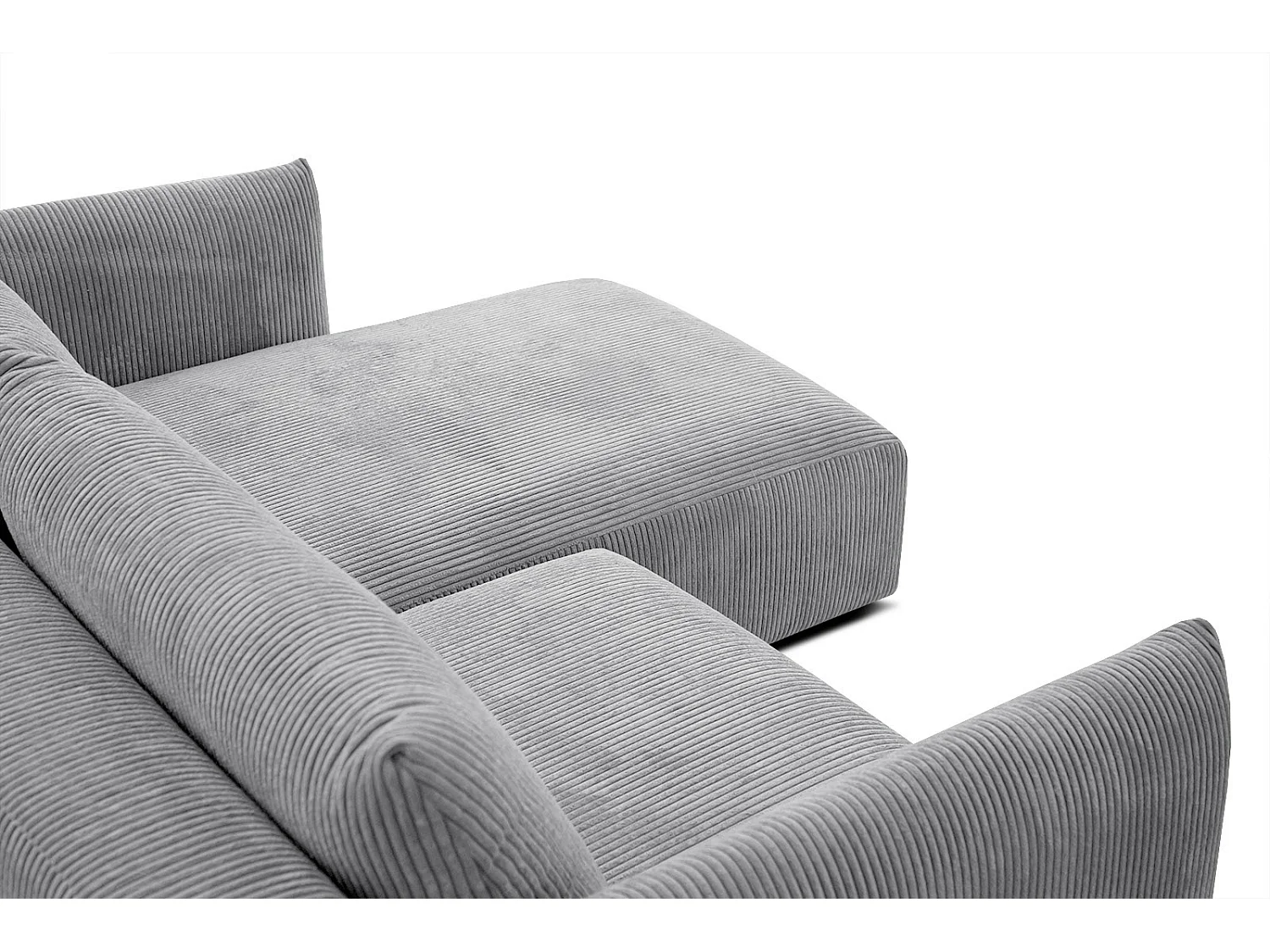 TAUER Ecksofa 3-Sitzer rechts, hellgrau