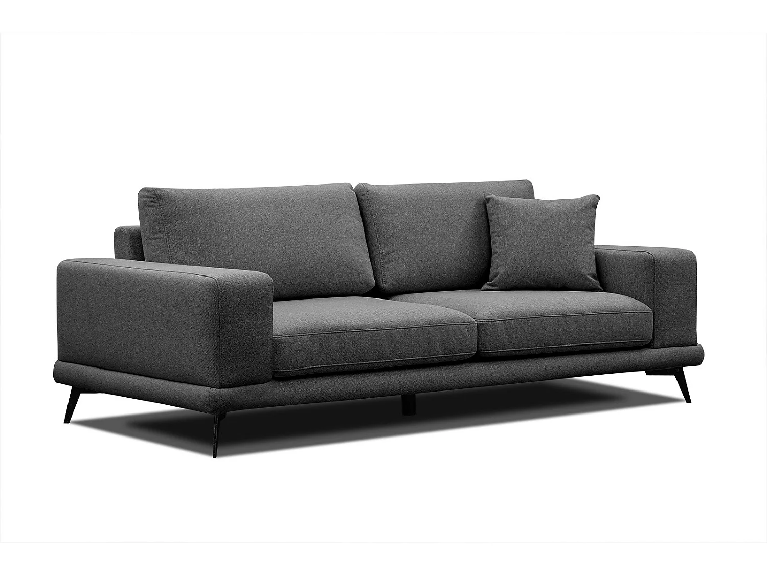 MEDIOLANE Sofa 3-Sitzer, schwarz