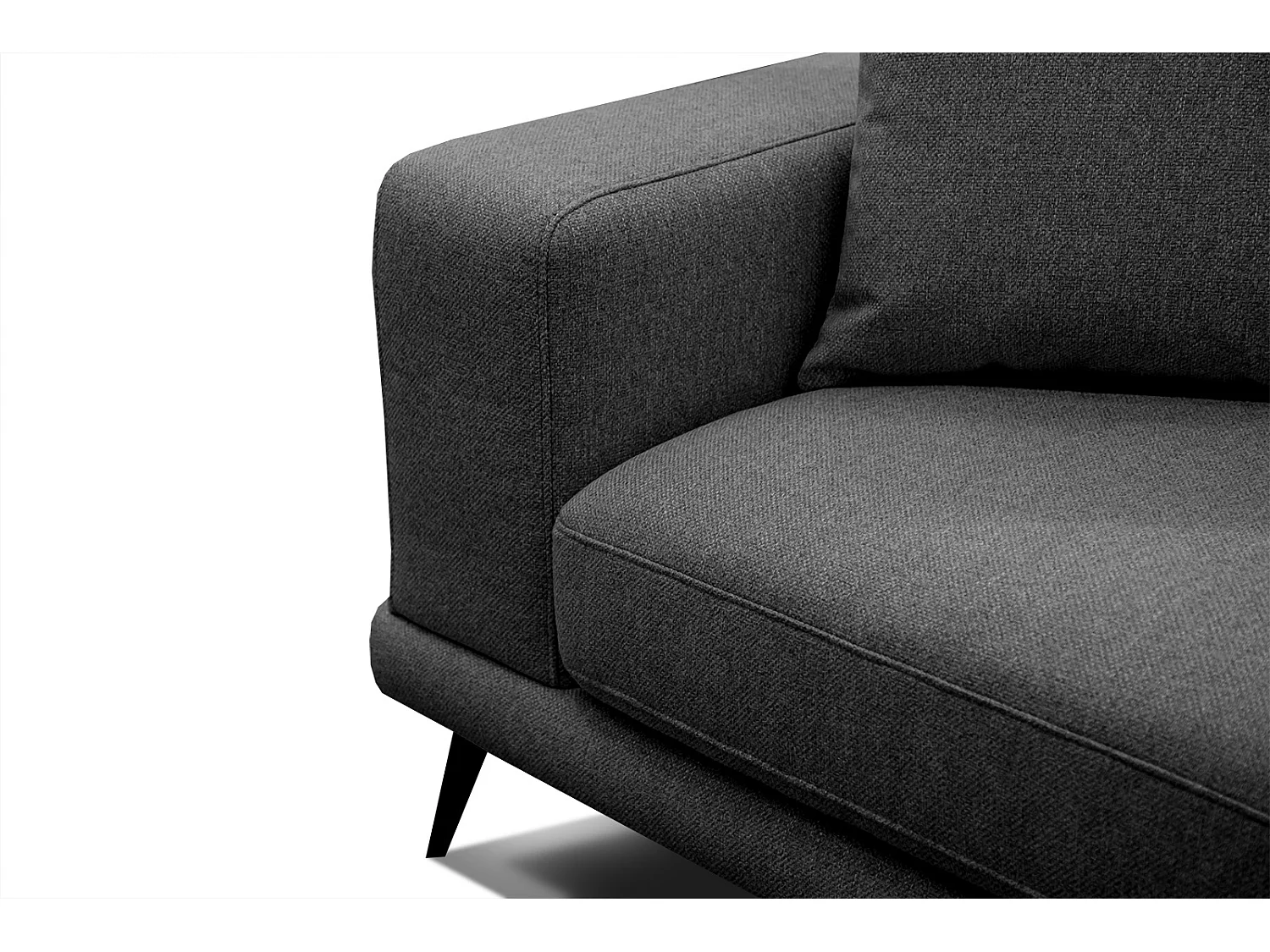 MEDIOLANE Sofa 3-Sitzer, schwarz
