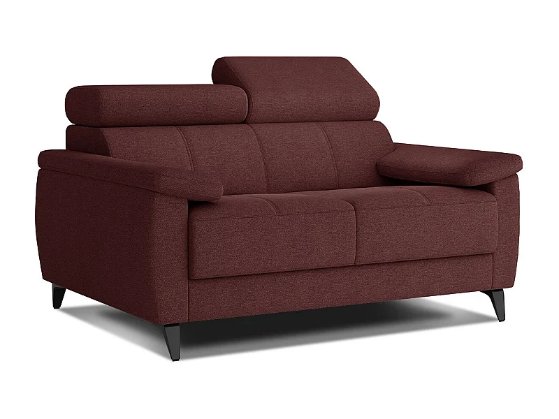 TAUNUS Sofa 2-Sitzer mit verstellbare Kopfstützen, bordeaux