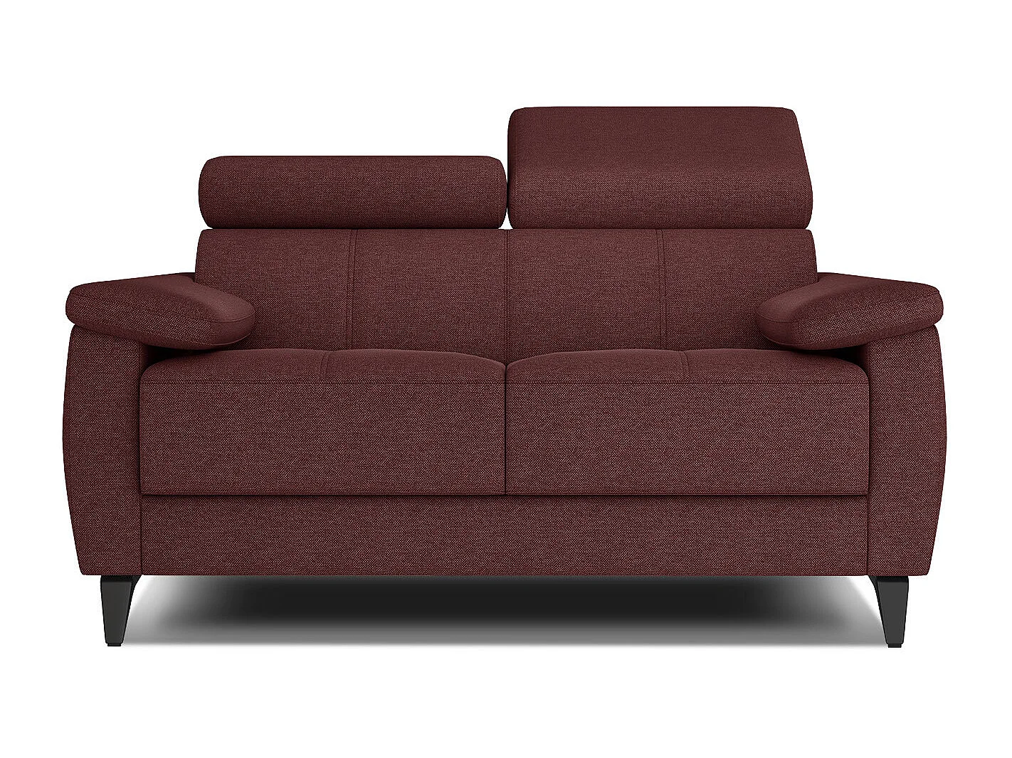 TAUNUS Sofa 2-Sitzer mit verstellbare Kopfstützen, bordeaux
