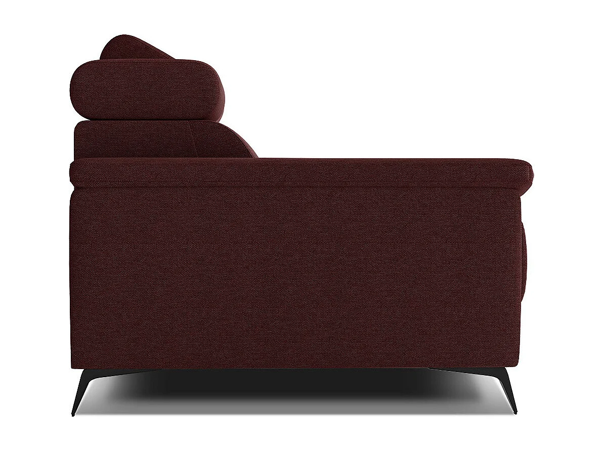TAUNUS Sofa 2-Sitzer mit verstellbare Kopfstützen, bordeaux