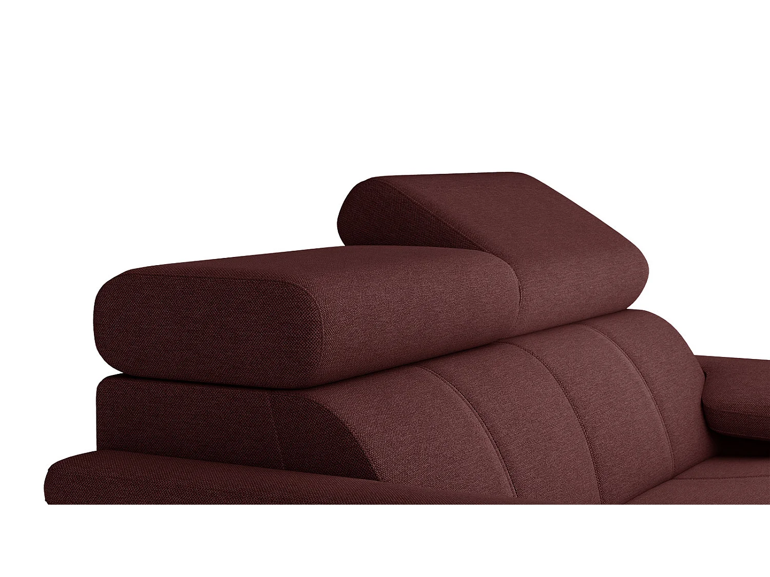 TAUNUS Sofa 2-Sitzer mit verstellbare Kopfstützen, bordeaux