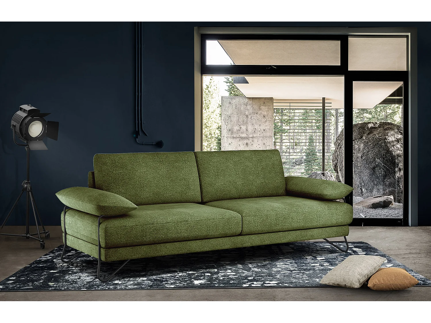 LORI Sofa 3-Sitzer, olive