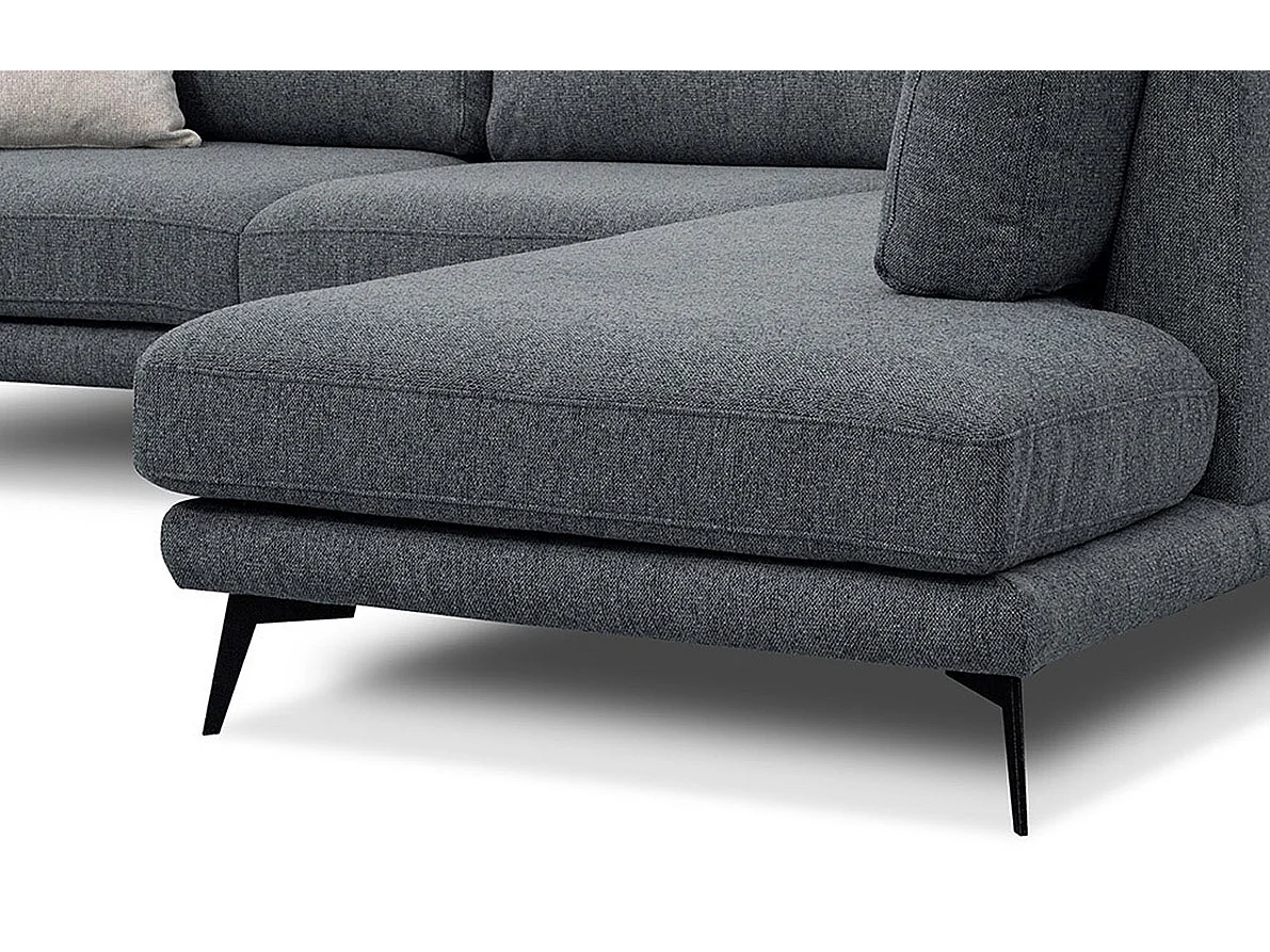 MEDIOLANE Ecksofa 5-Sitzer rechts, dunkelgrau