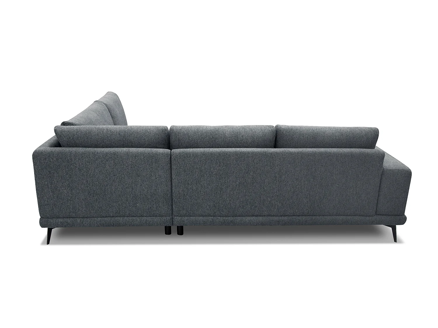 Canapé d'angle 5 places en tissu gris foncé MEDIOLANE