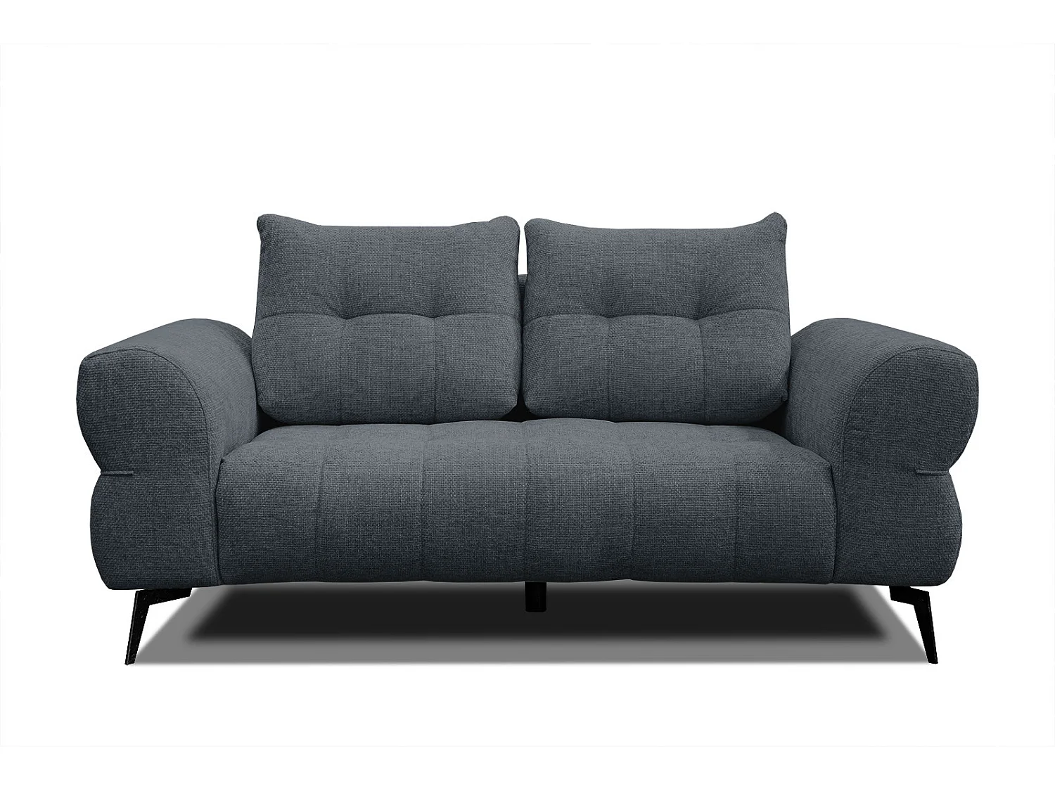 Canapé droit 2 places tissu bleu marine - SALVINI