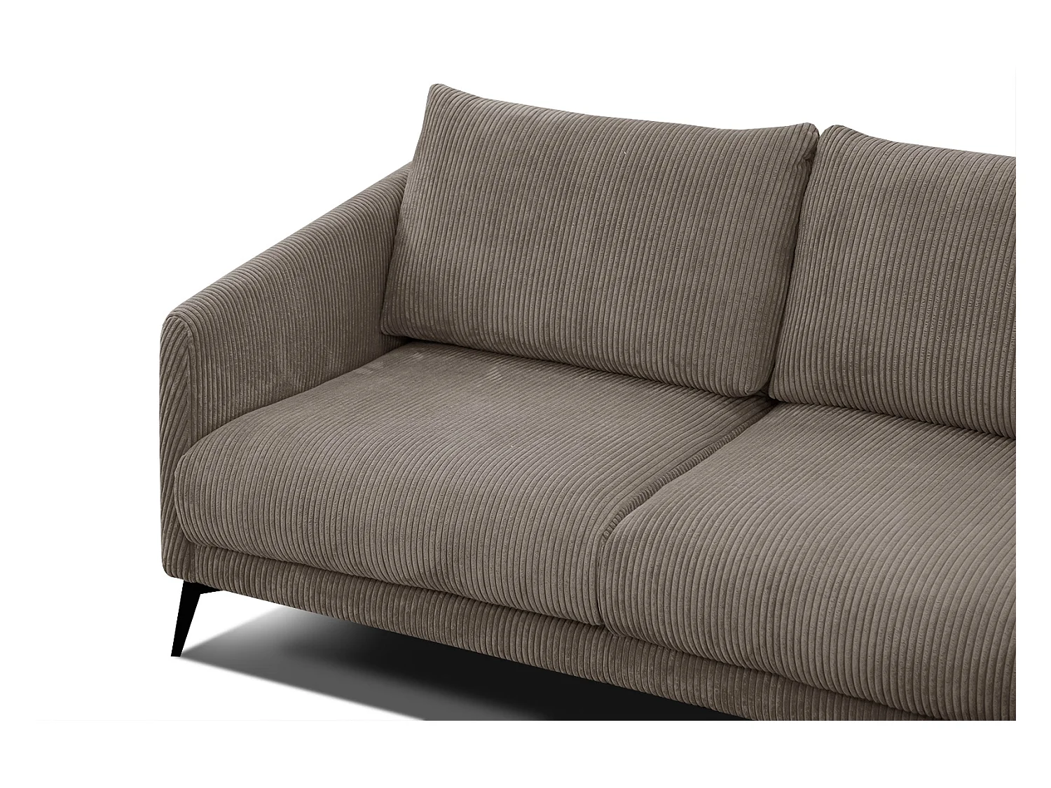 Canapé droit XXL 3 places tissu beige - VILT