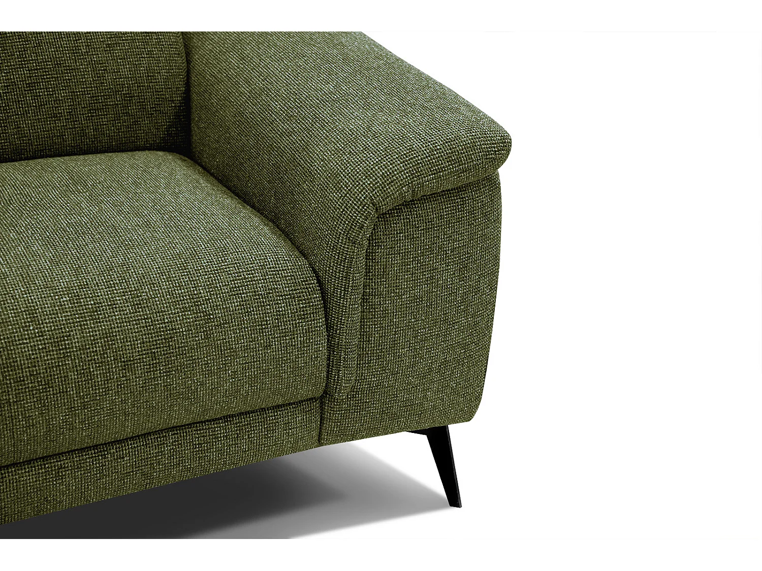 FIERO Sofa 3-Sitzer mit verstellbare Kopfstützen, olive