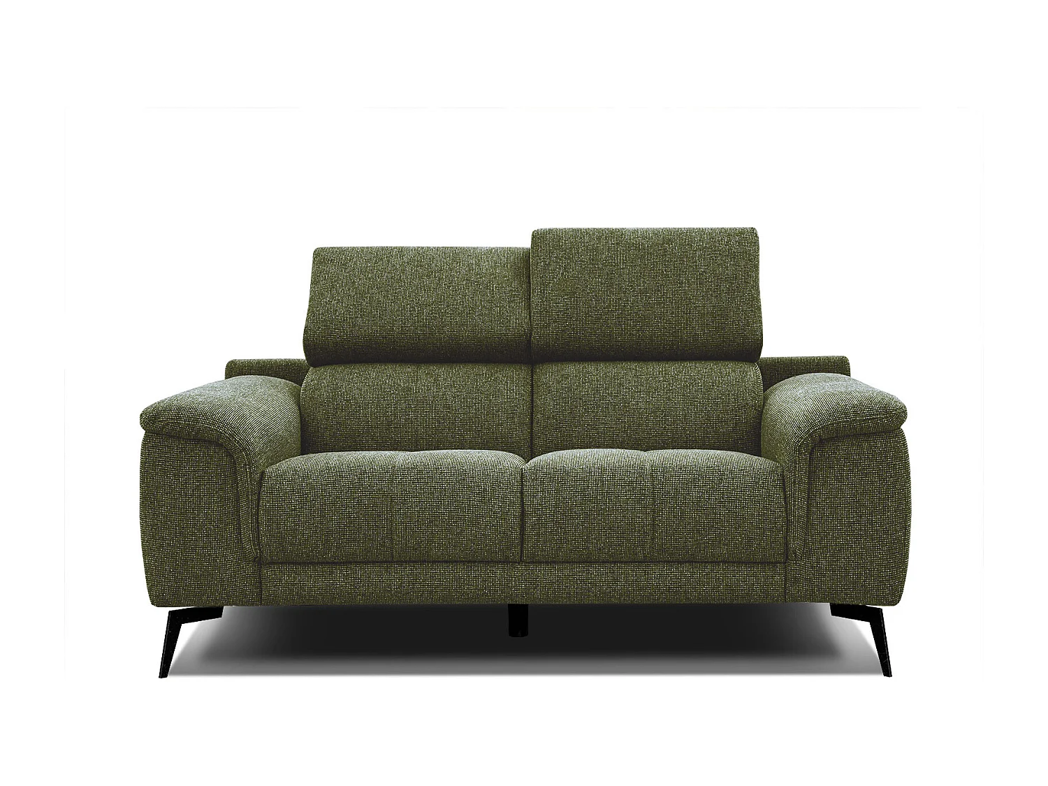 FIERO Sofa 2-Sitzer mit verstellbare Kopfstützen, olive