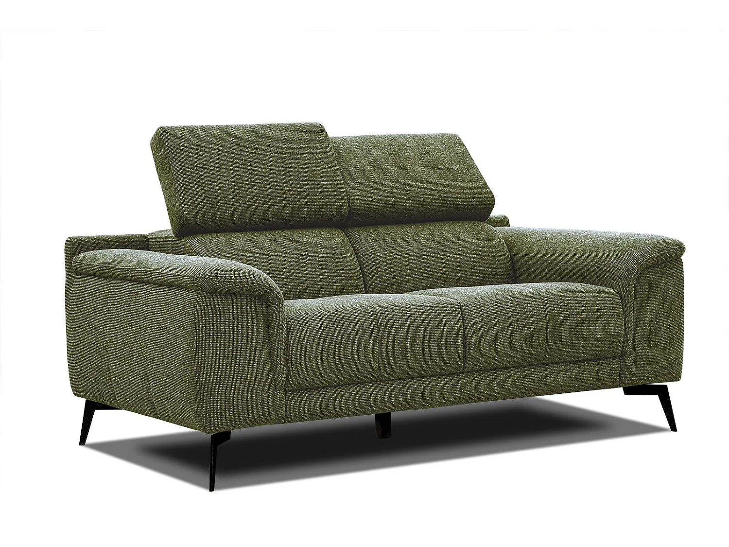 FIERO Sofa 2-Sitzer mit verstellbare Kopfstützen, olive