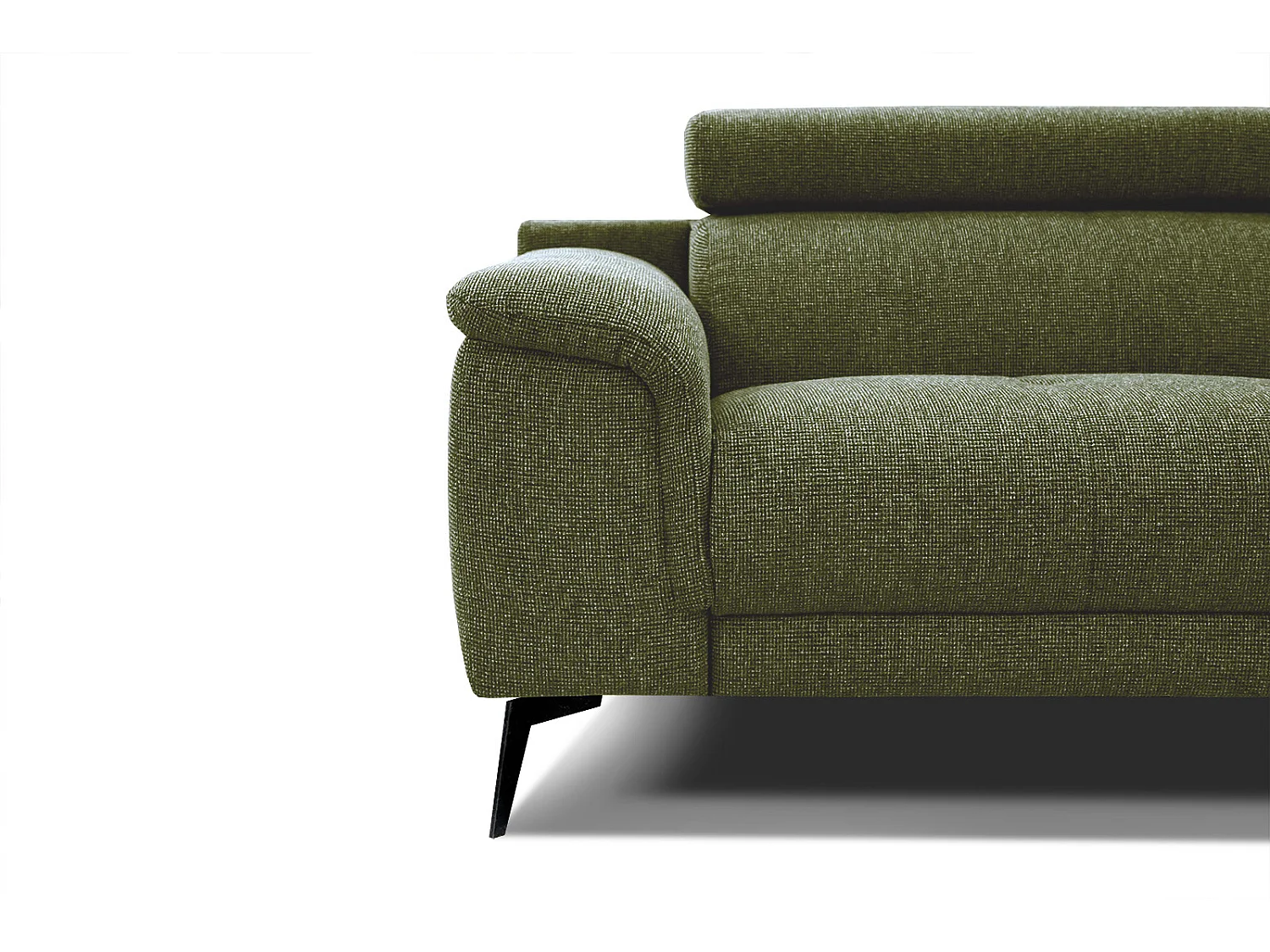 FIERO Sofa 2-Sitzer mit verstellbare Kopfstützen, olive