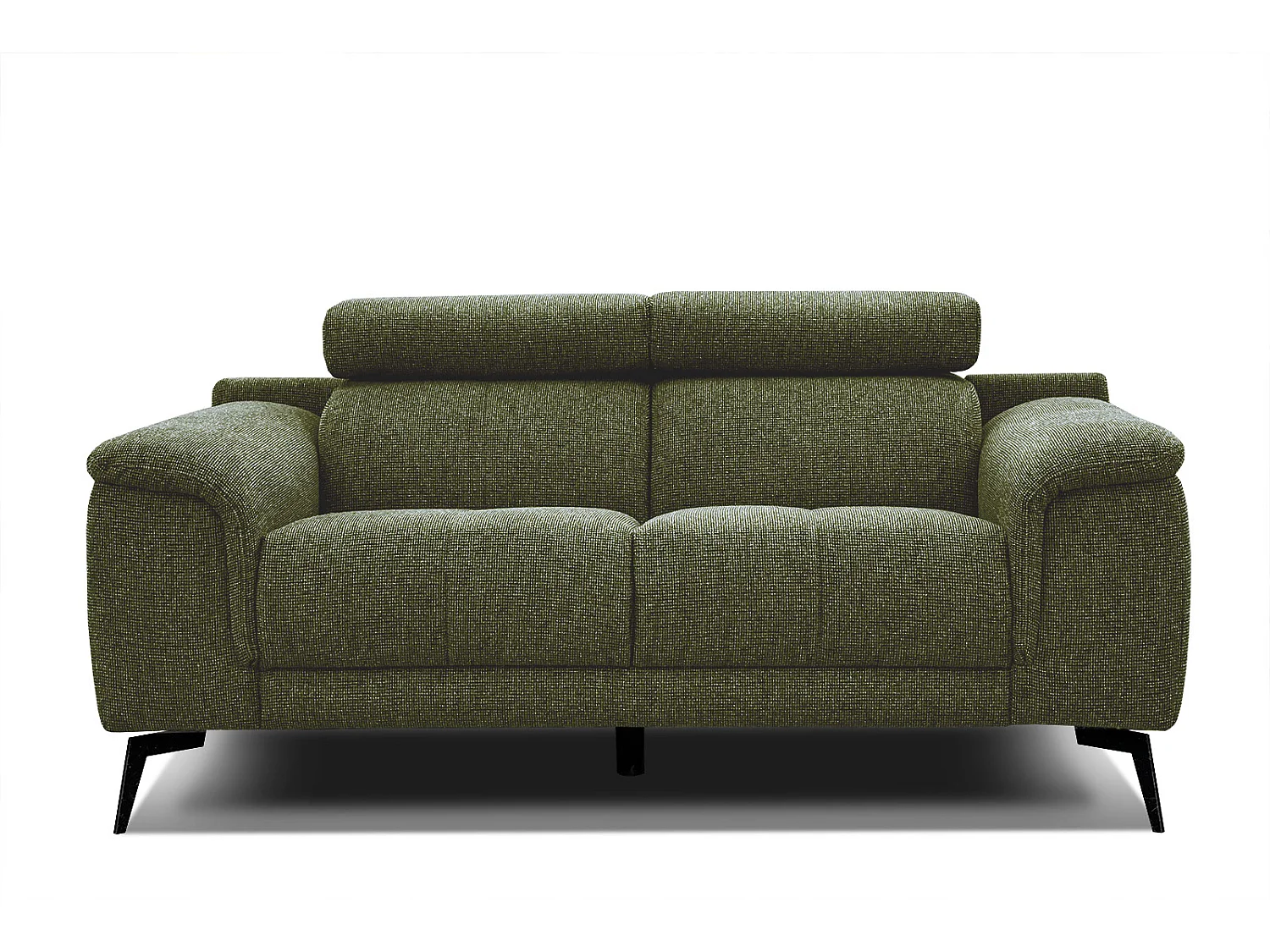 FIERO Sofa 2-Sitzer mit verstellbare Kopfstützen, olive