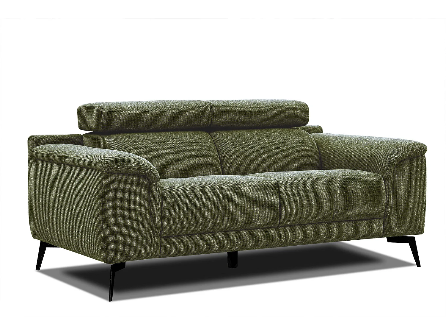FIERO Sofa 2-Sitzer mit verstellbare Kopfstützen, olive