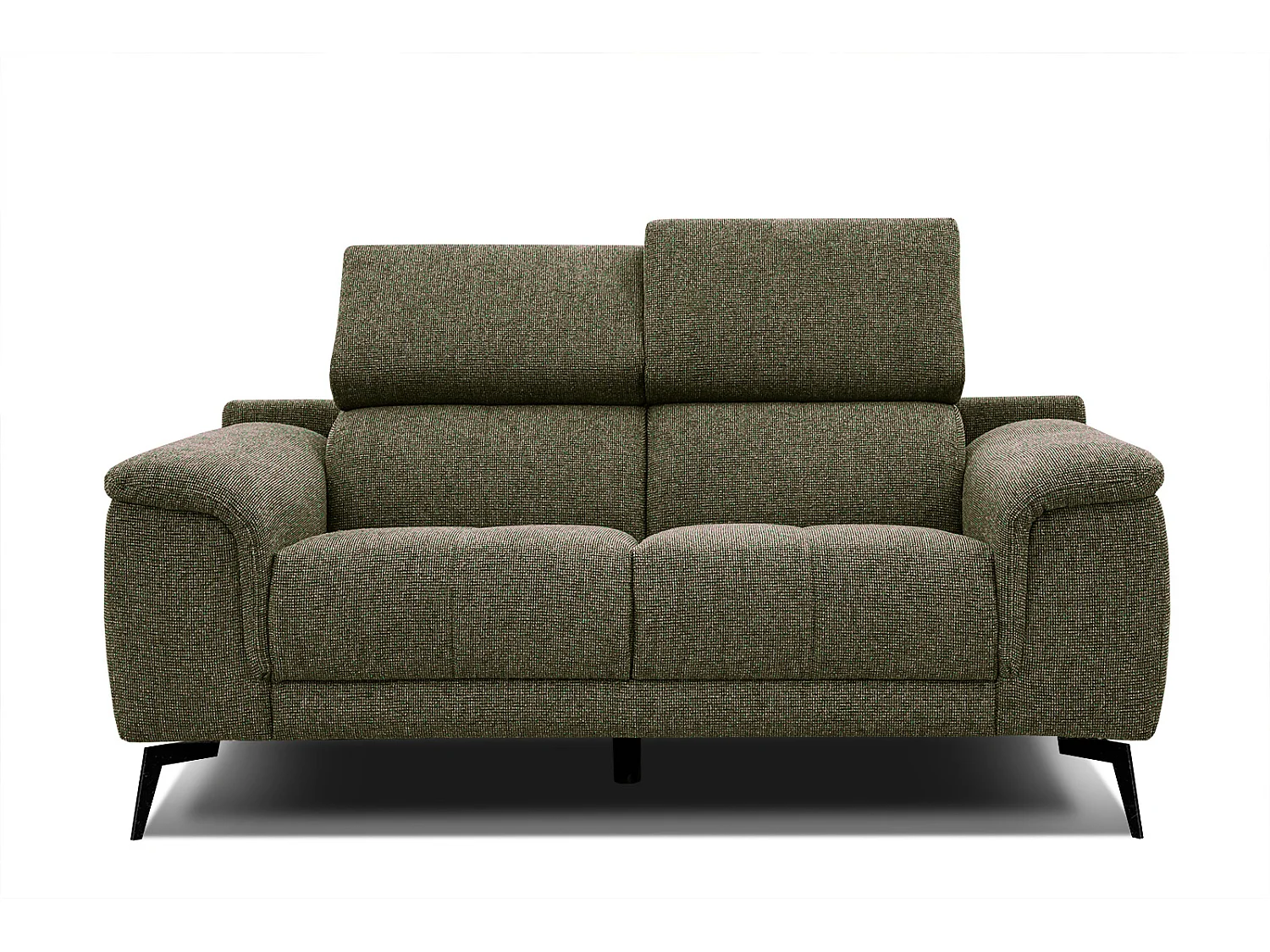 FIERO Sofa 2-Sitzer mit verstellbare Kopfstützen, olive