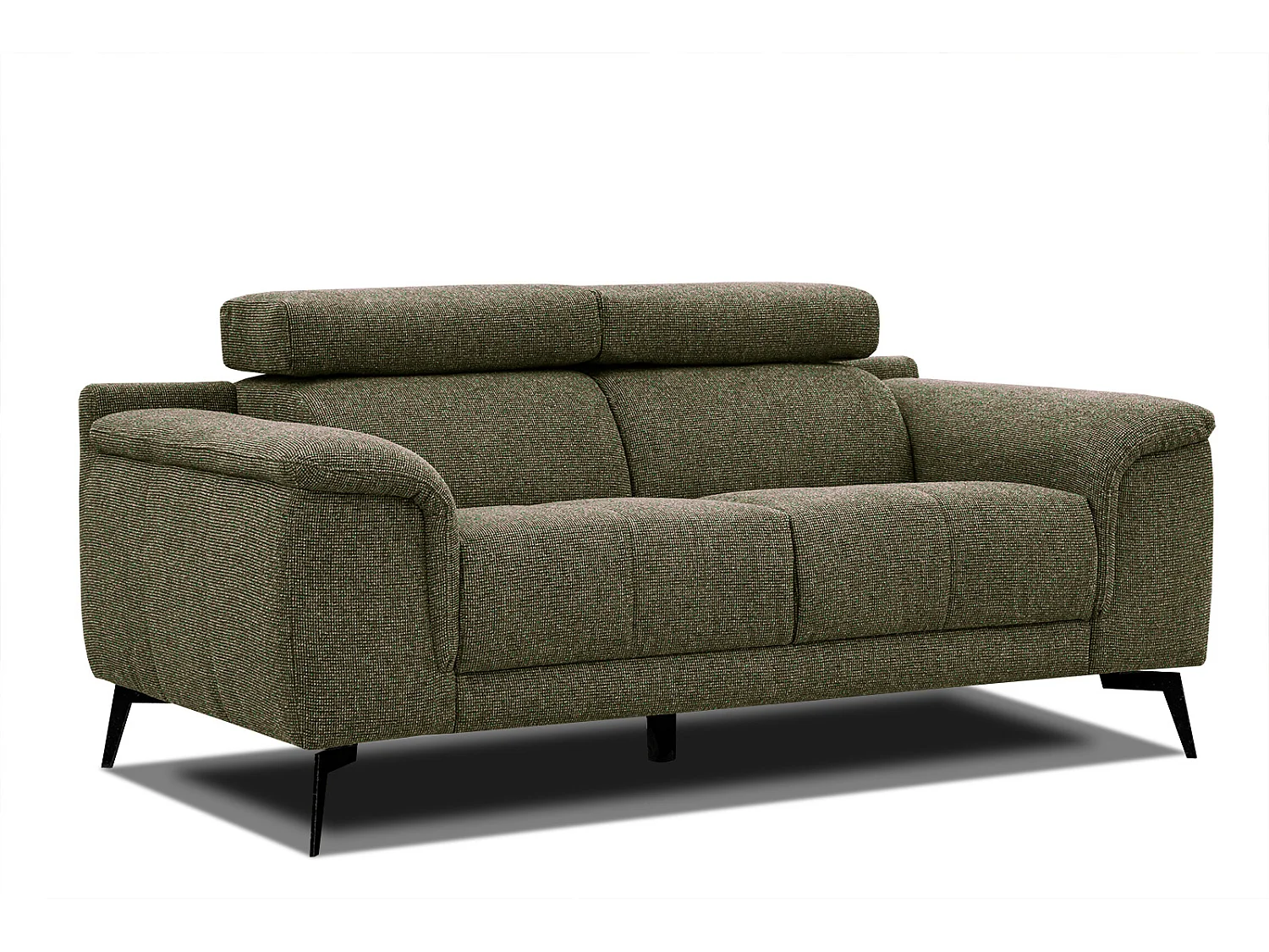 FIERO Sofa 2-Sitzer mit verstellbare Kopfstützen, olive