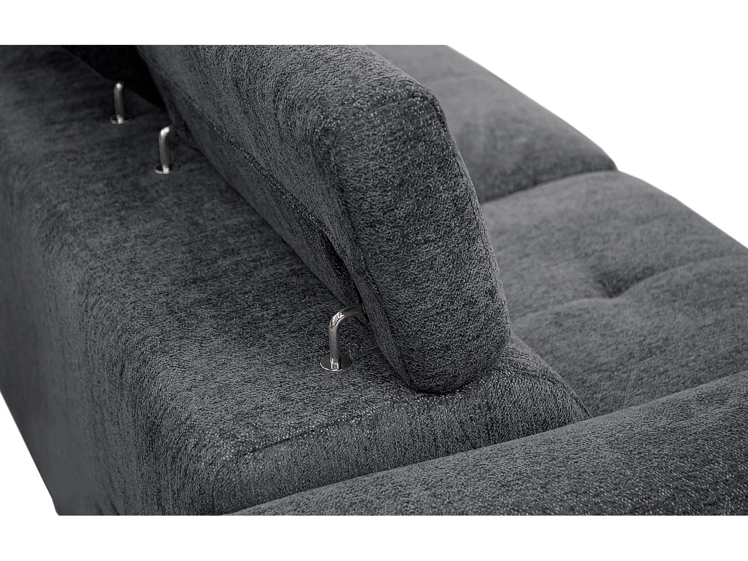 CALVERA Sofa 3-Sitzer mit verstellbare Kopfstützen, graphit