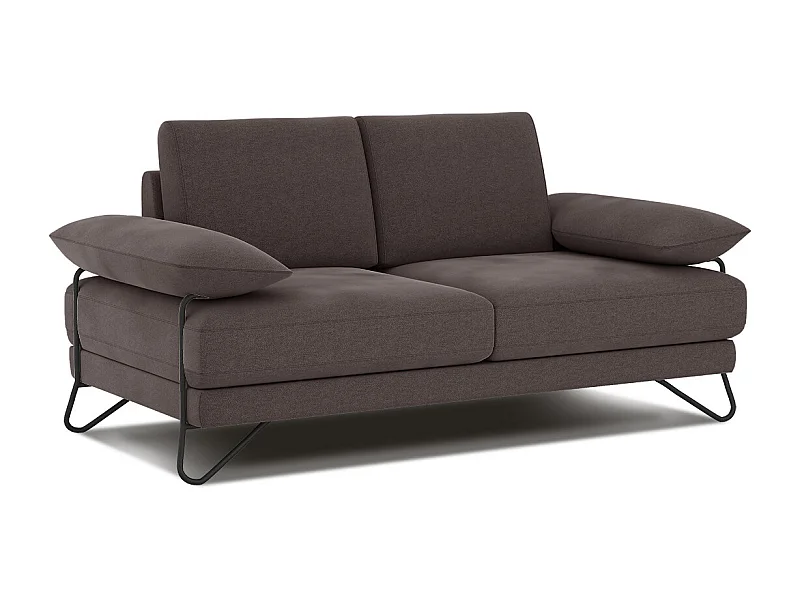 LORI Sofa 2-Sitzer, graubraun