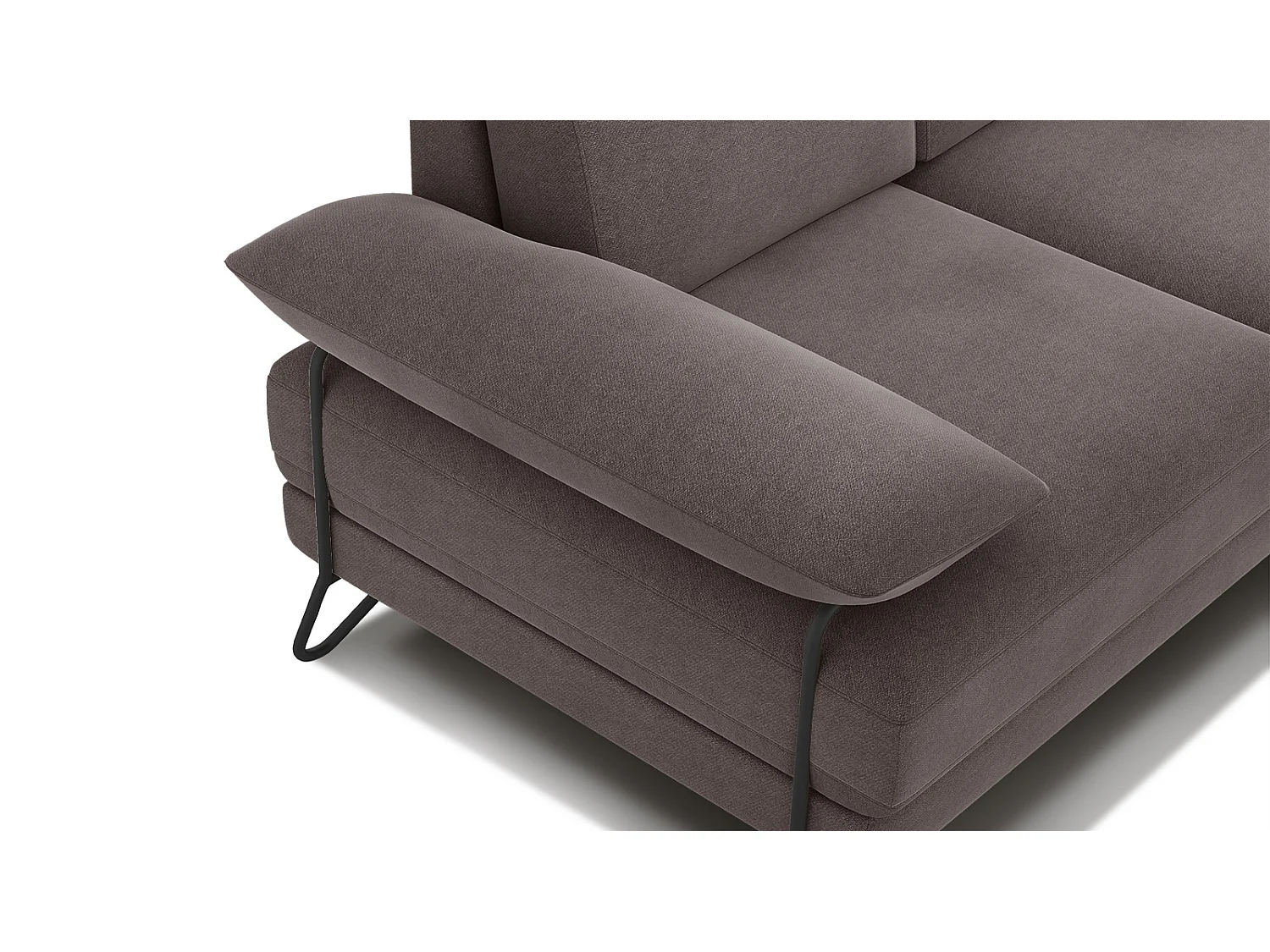 LORI Sofa 2-Sitzer, graubraun
