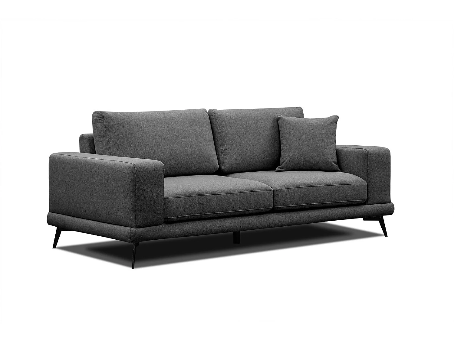MEDIOLANE Sofa 2,5-Sitzer, schwarz