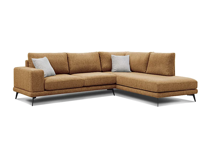 MEDIOLANE Ecksofa 5-Sitzer rechts, orange