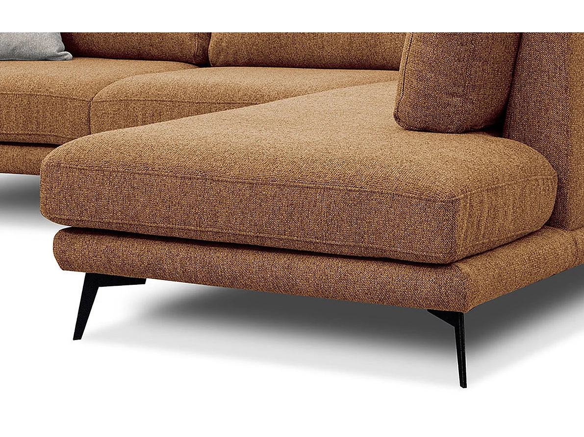 MEDIOLANE Ecksofa 5-Sitzer rechts, orange