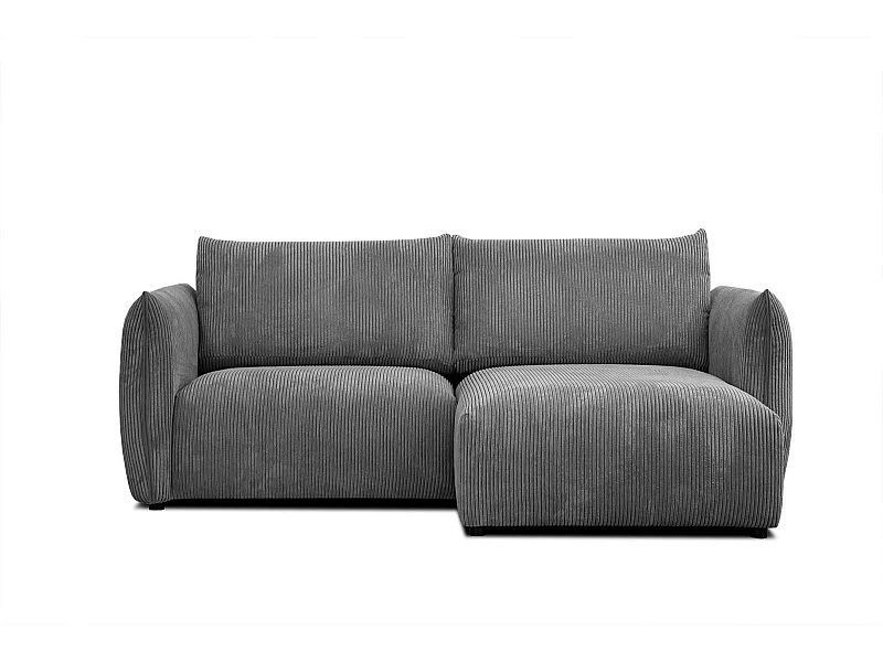 TAUER Ecksofa 3-Sitzer rechts, dunkelgrau