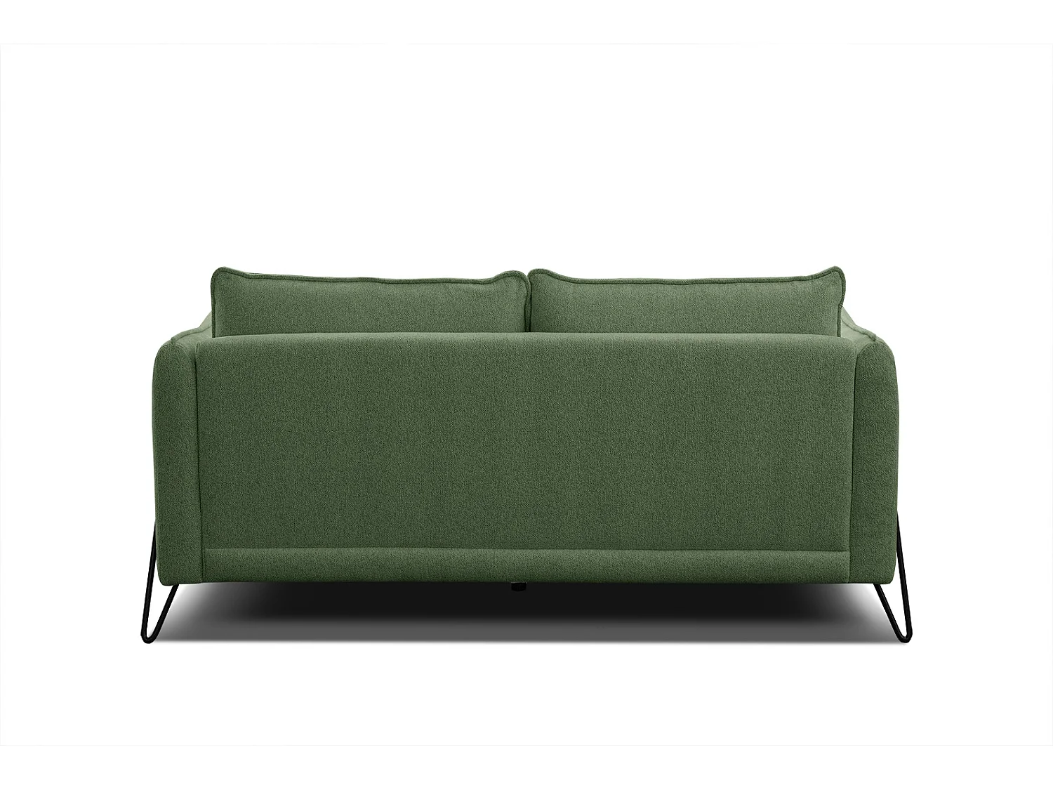 Canapé droit 3 places tissu vert - HOSTEN