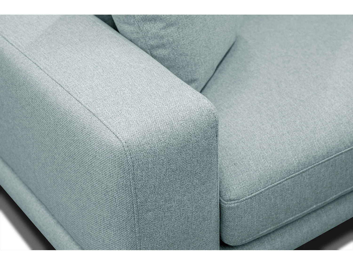 Canapé droit XXL 3 places tissu turquoise - MEDIOLANE