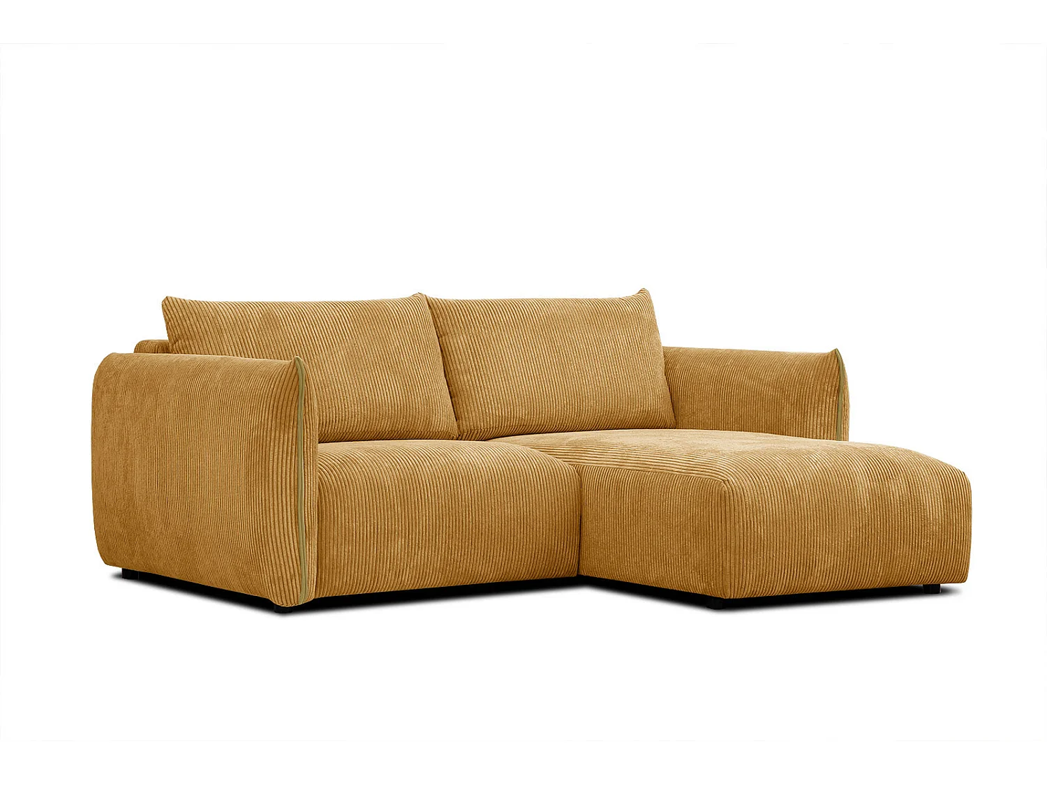 TAUER Ecksofa 3-Sitzer rechts, safran