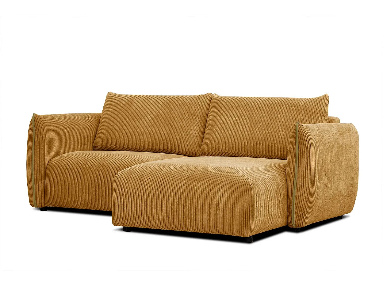 TAUER Ecksofa 3-Sitzer rechts, safran