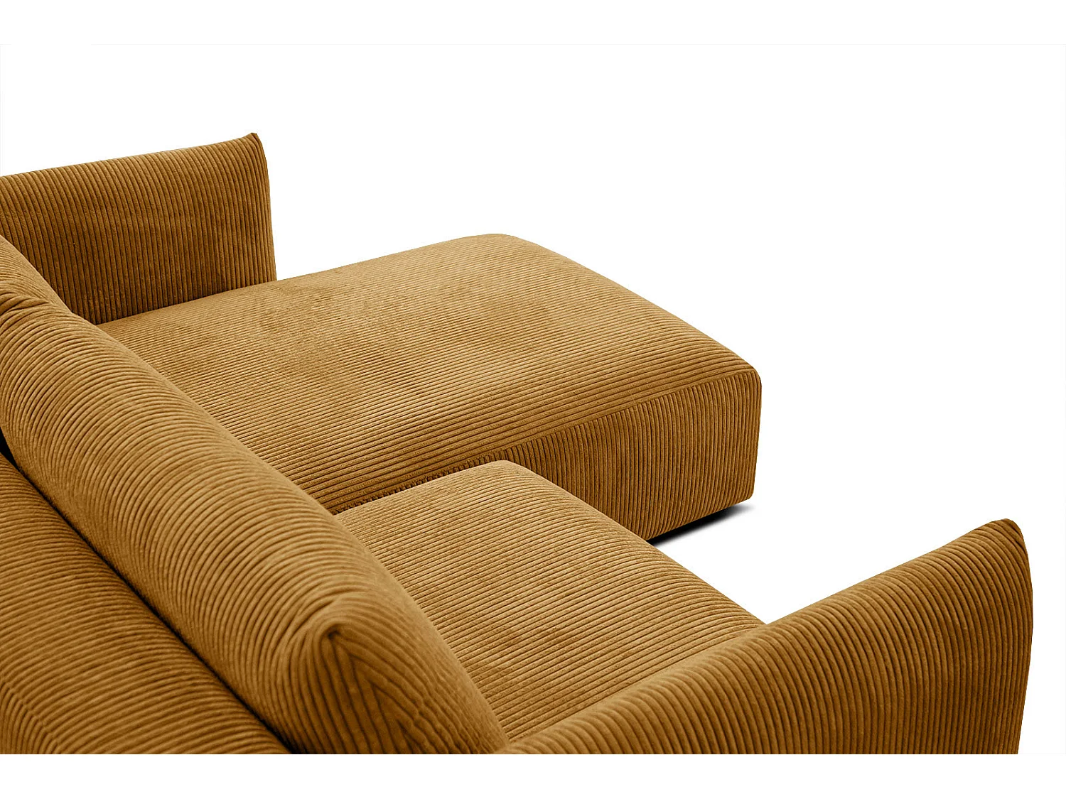 TAUER Ecksofa 3-Sitzer rechts, safran