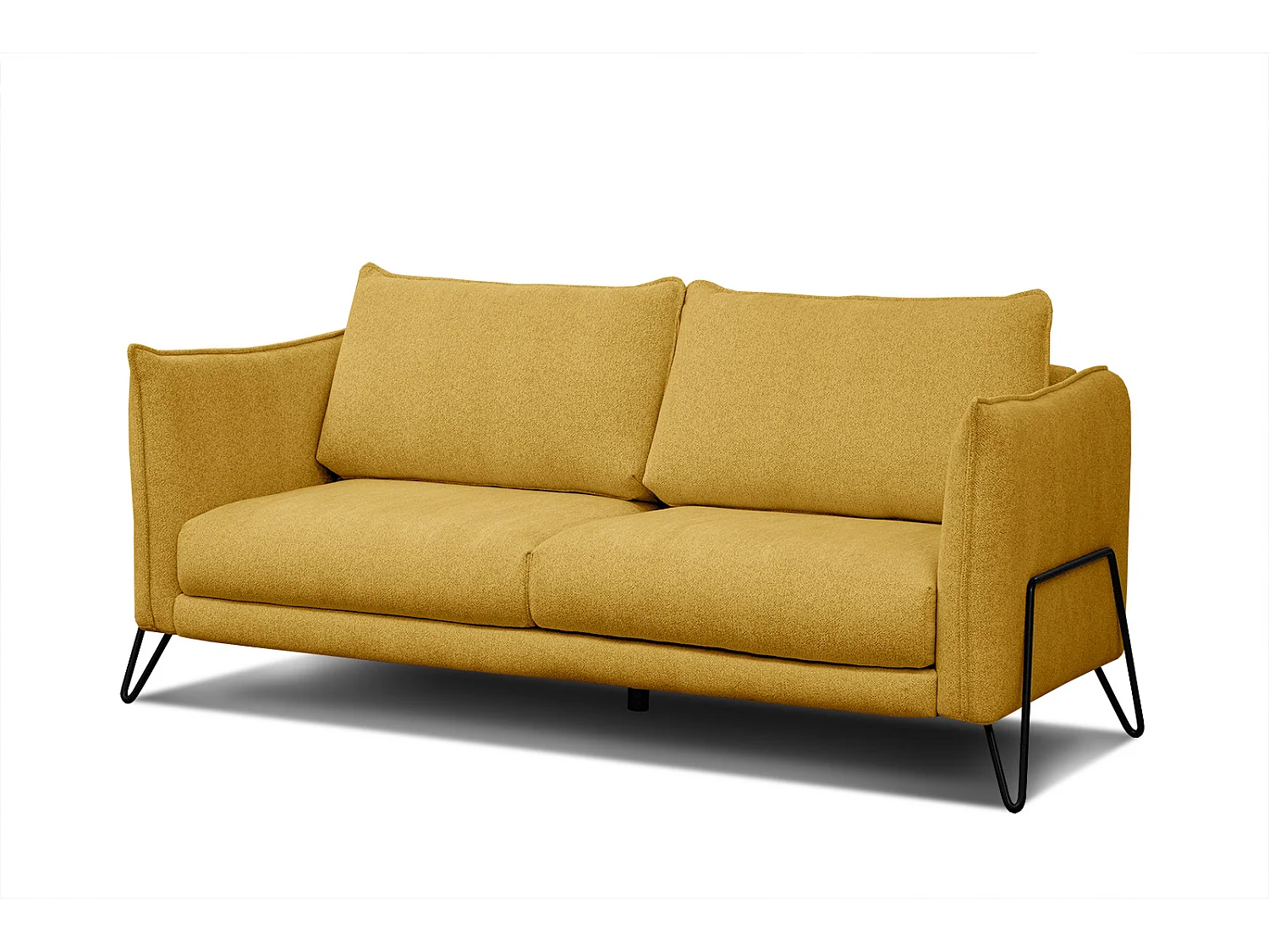 HOSTEN Sofa 2,5-Sitzer, senfgelb