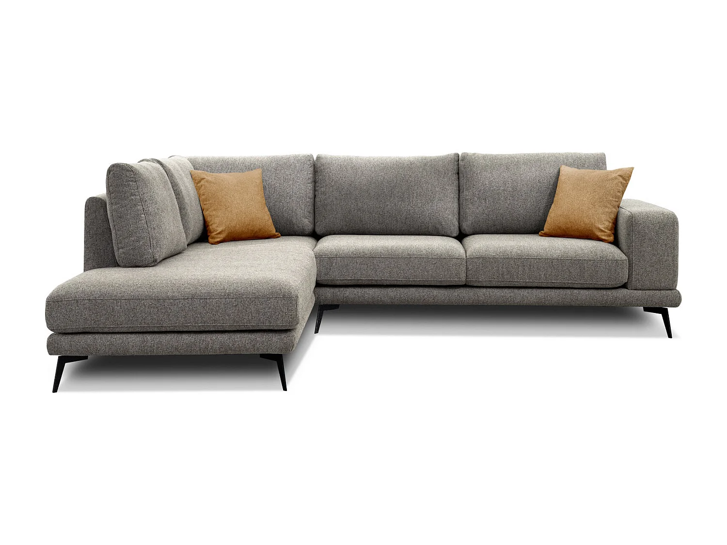 MEDIOLANE Ecksofa 5-Sitzer links, taupe