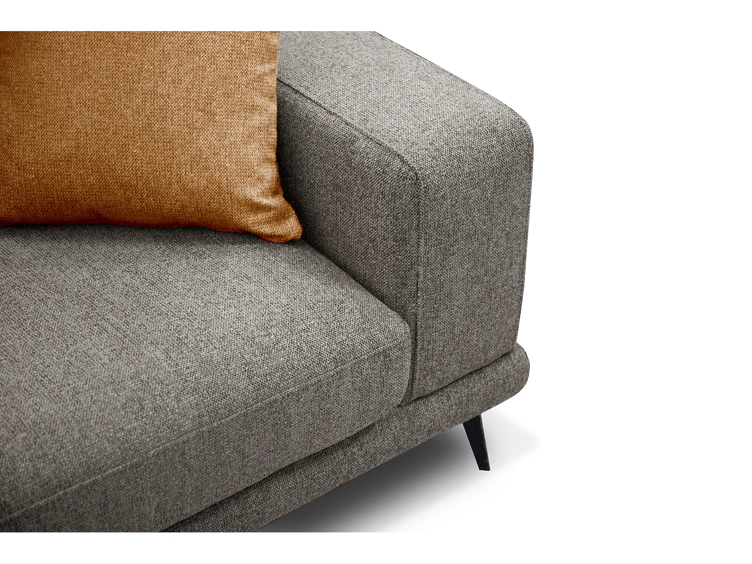 Canapé d'angle 5 places en tissu taupe MEDIOLANE