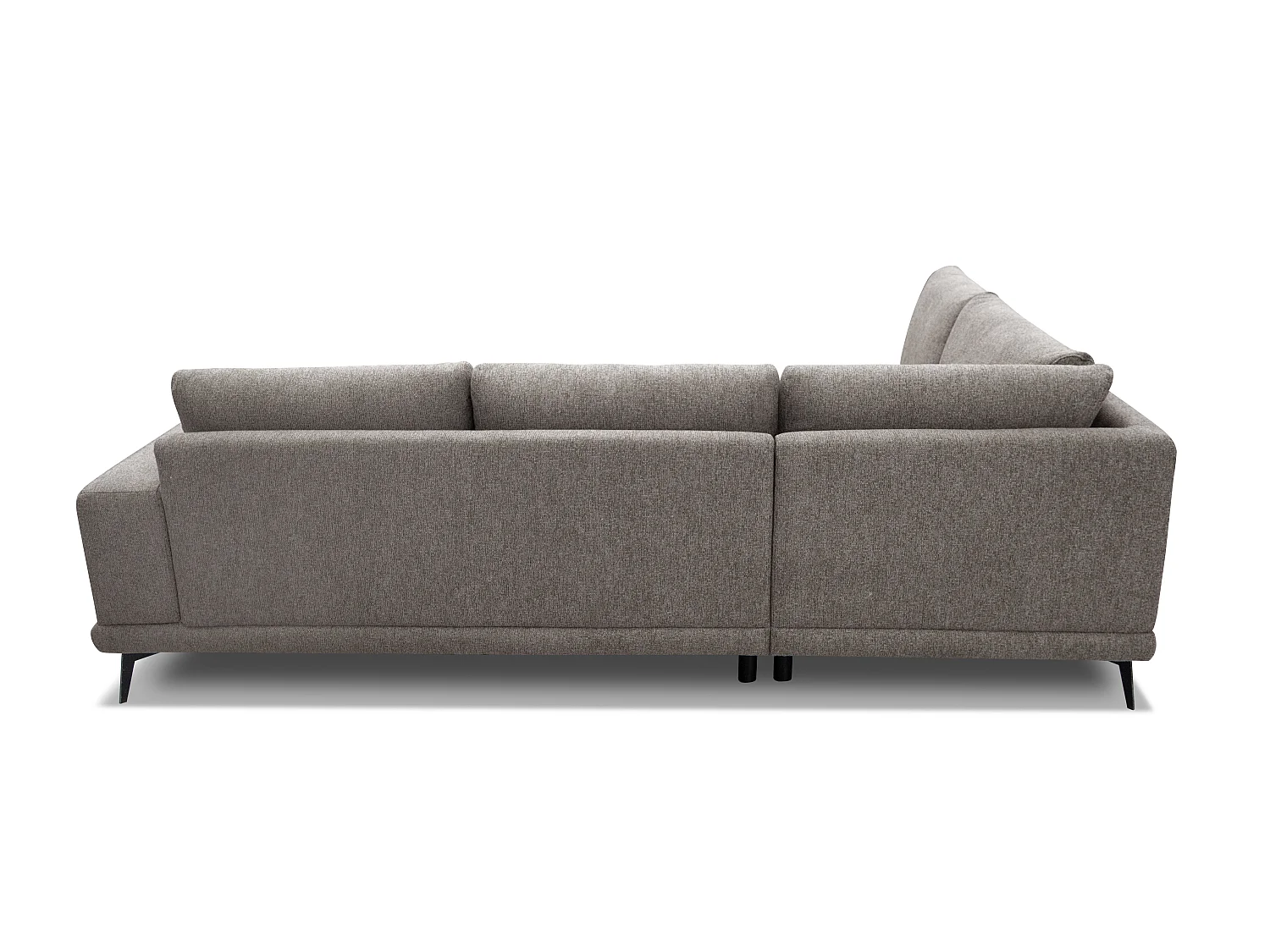 Canapé d'angle 5 places en tissu taupe MEDIOLANE
