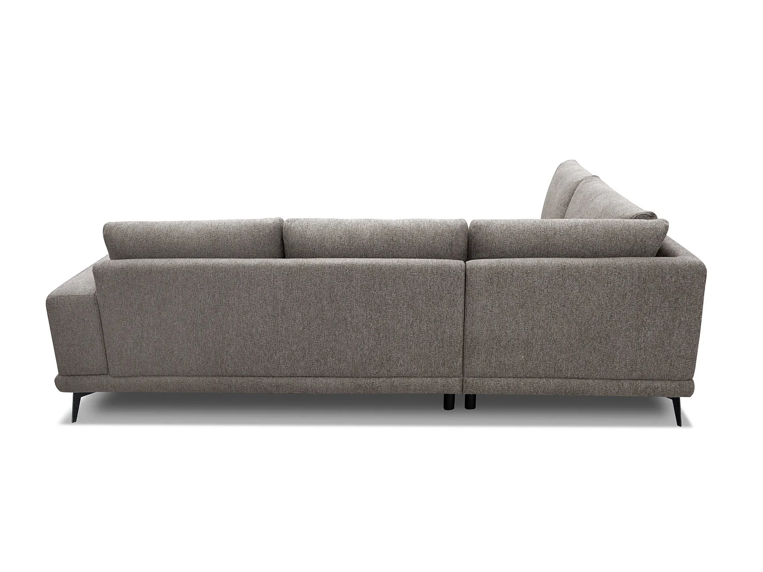 Canapé d'angle 5 places en tissu taupe MEDIOLANE