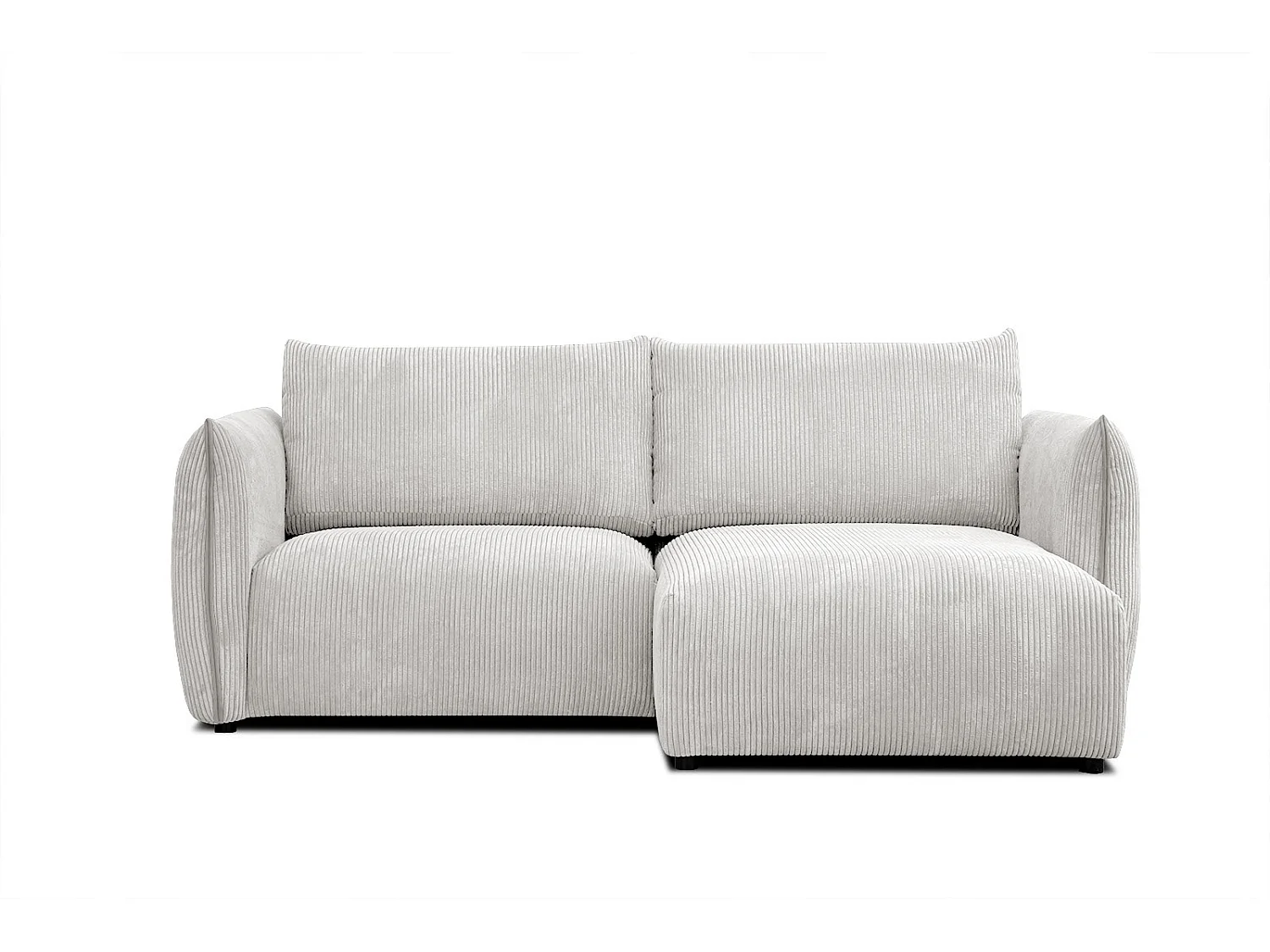 TAUER Ecksofa 3-Sitzer rechts, perlweiß