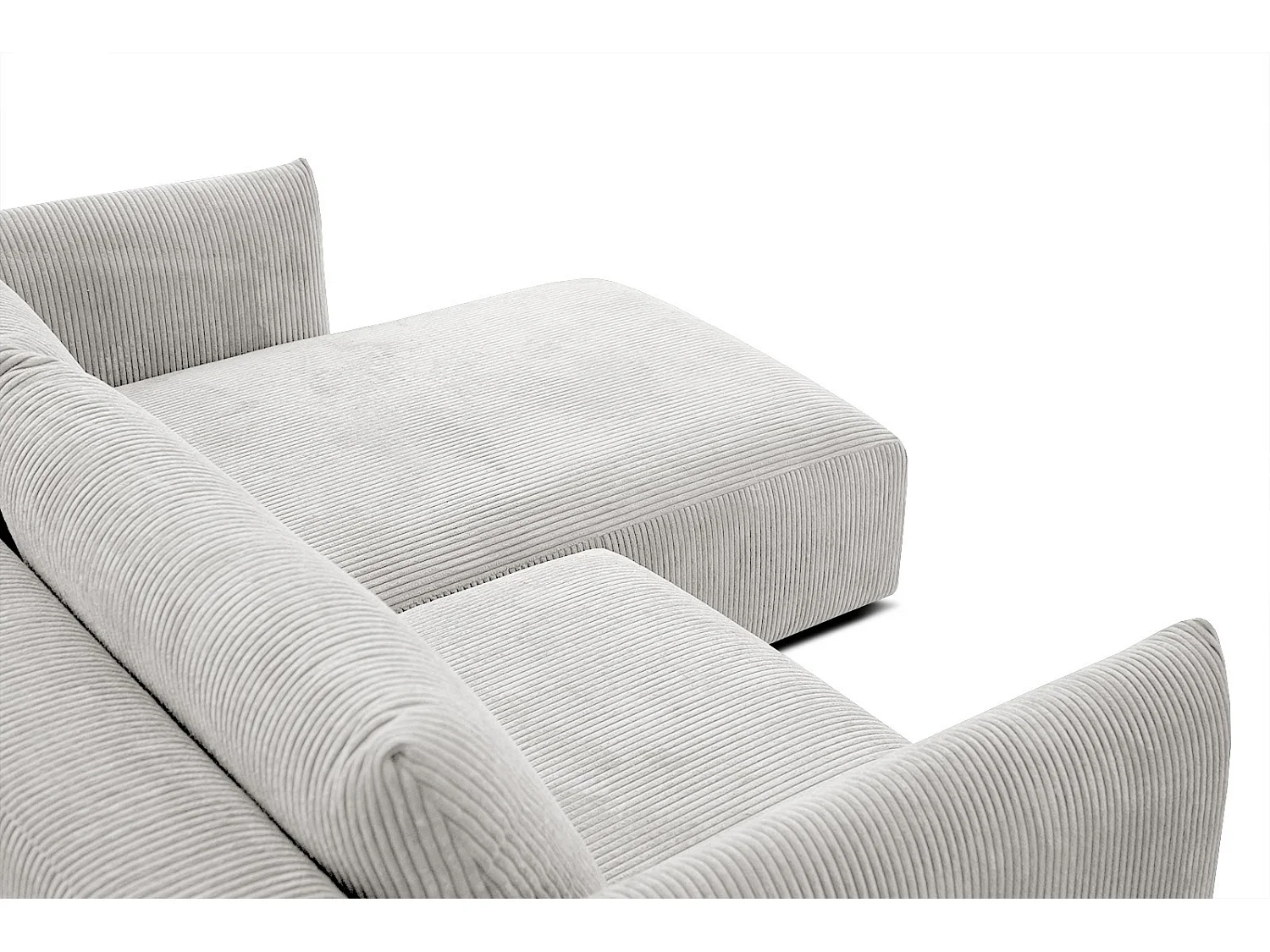 TAUER Ecksofa 3-Sitzer rechts, perlweiß