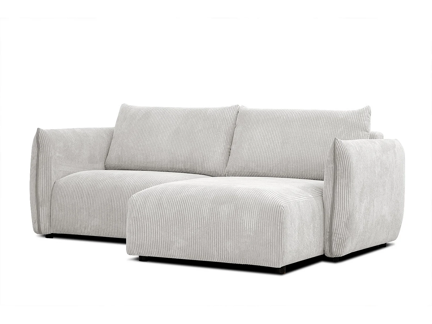 TAUER Ecksofa 3-Sitzer rechts, perlweiß