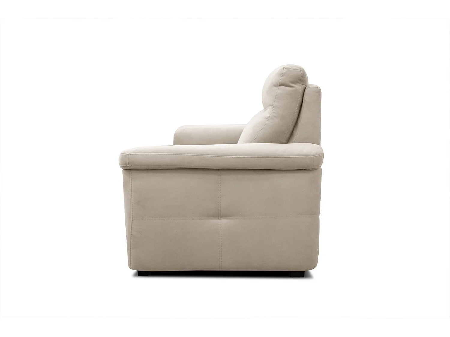 Canapé droit 2 places tissu  beige - JONES